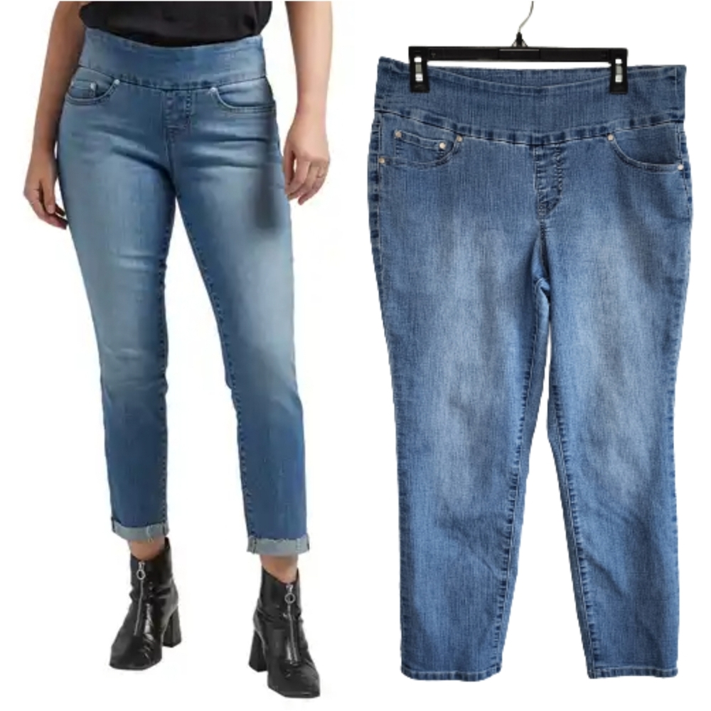 Jag Jeans Pull On Skinny Jeans highrise slim ankle jeans Women's size 14